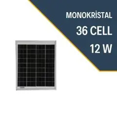 BOSHEN  12W MONOKRISTAL GÜNEŞ PANELİ