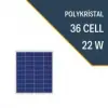 SENMAX  22W POLYKRİSTAL GÜNEŞ PANELİ