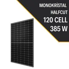 BOSHEN  385W 9BB HALF CUT MONOKRISTAL GÜNEŞ PANELİ