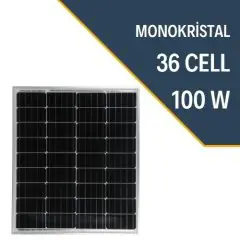 BOSHEN 100W MONOKRİSTAL GÜNEŞ PANELİ